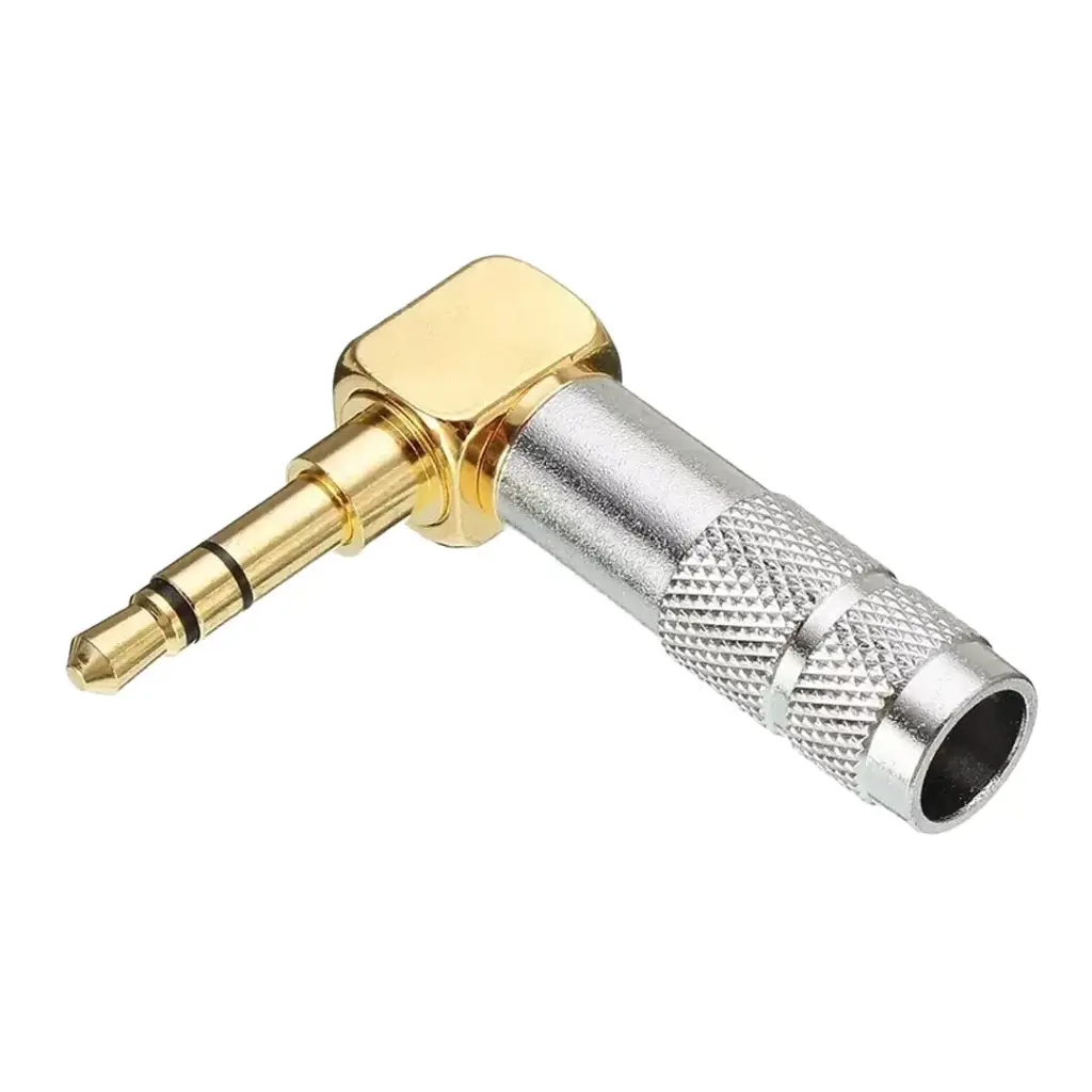 1/8" Jack 3 Pole Silver Right Angle