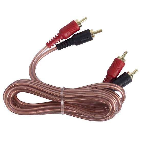 CABLE (2)RCA X (2)RCA  5M TRANSPARENT