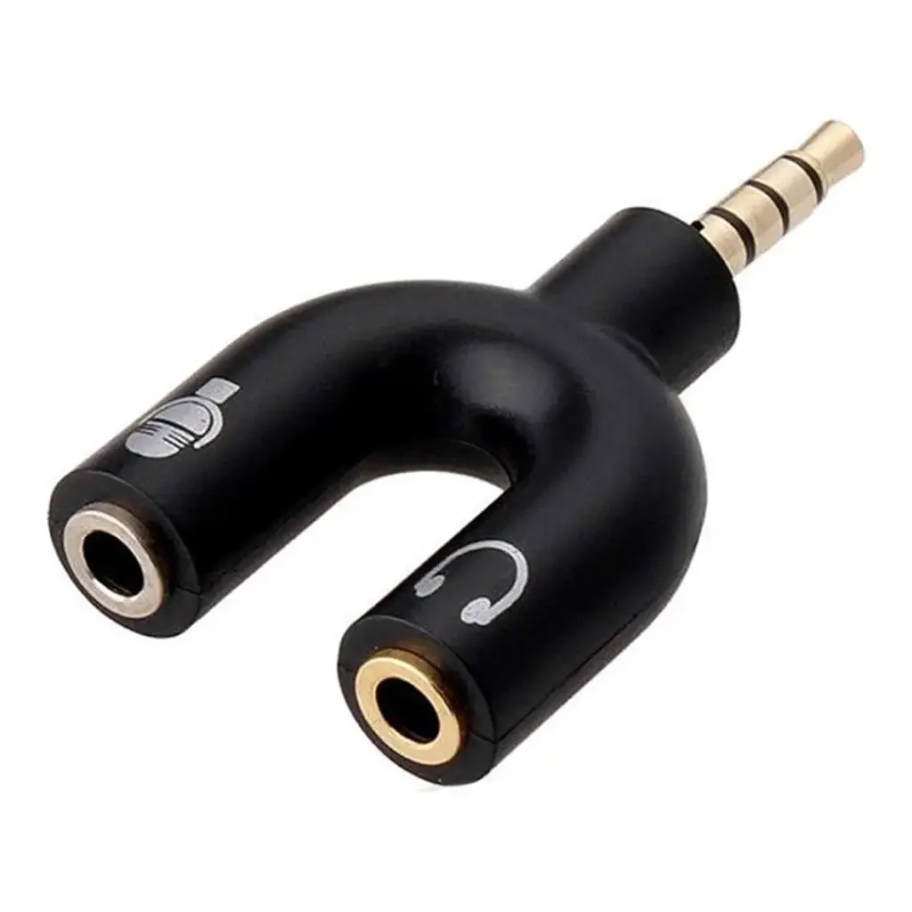 2*1/8"(F) - 1/8"(M) Audio Adapter Splitter