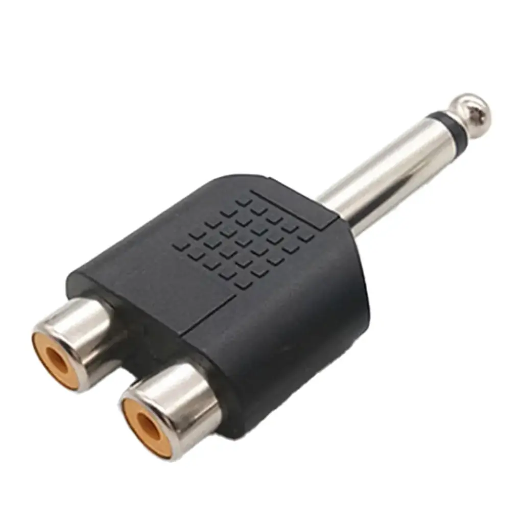 2*RCA(F) - 1/4"(M) Audio Adapter Mono