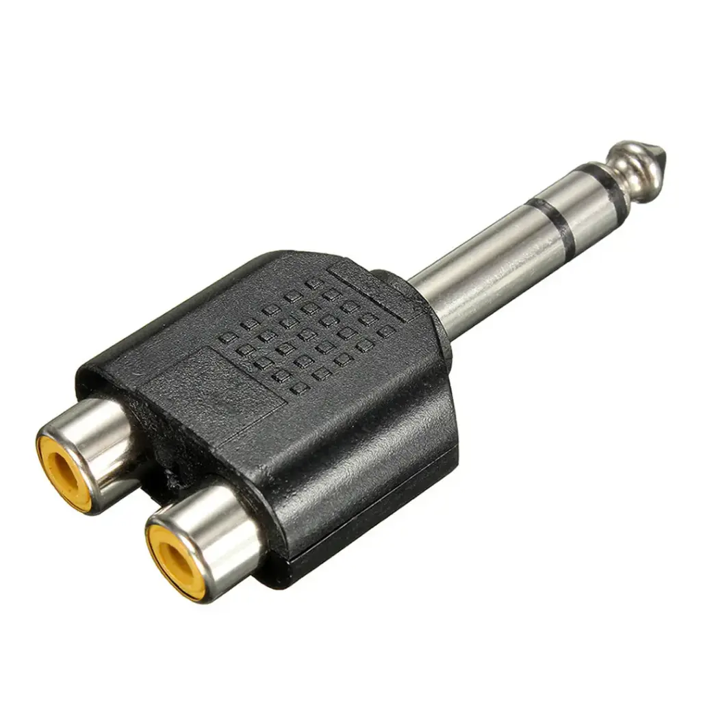 2*RCA(F) - 1/4"(M) Audio Adapter Stereo