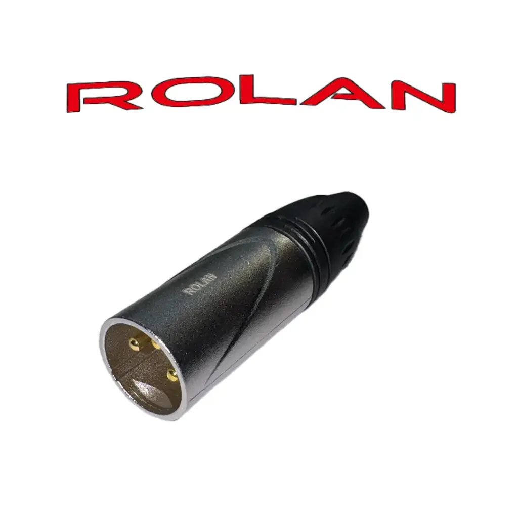 XLR Jack 3 Pole Rolan Silver (M)