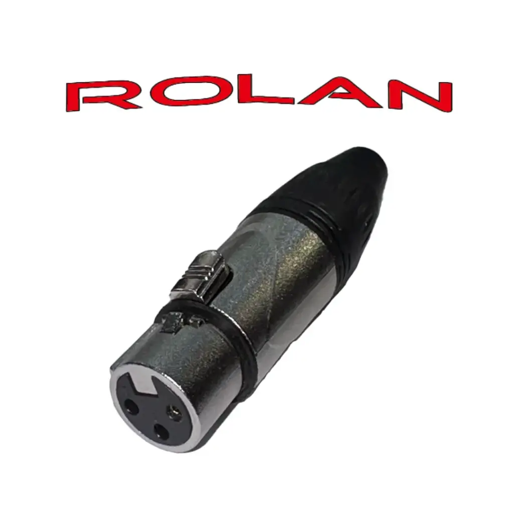 XLR Jack 3 Pole Rolan Silver (F)