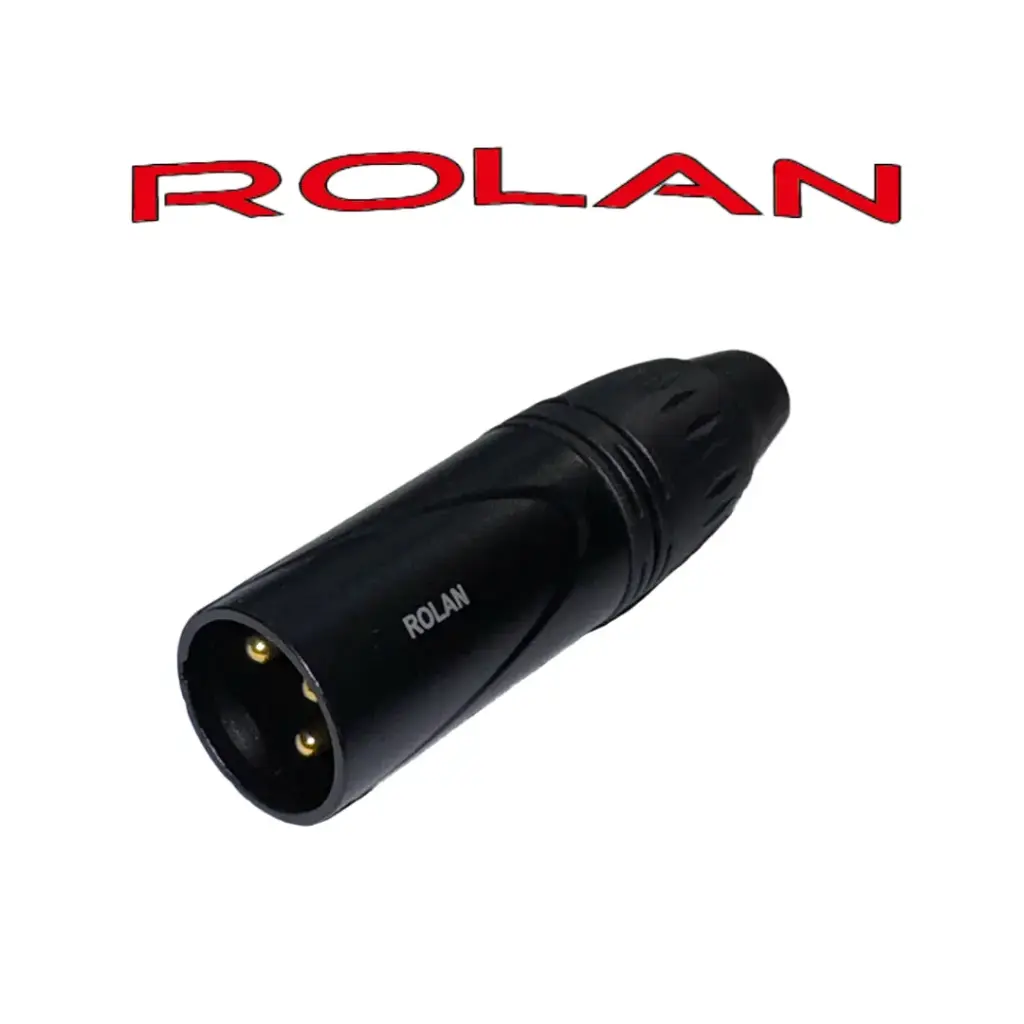 XLR Jack 3 Pole Rolan Black (M)