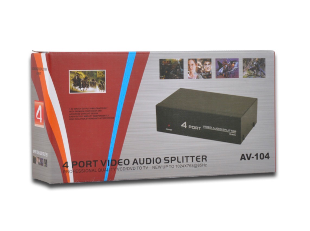 Audio Video Splitter 1 to 4