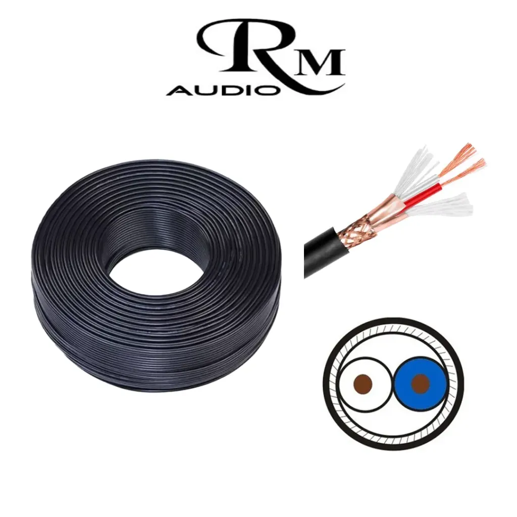 RM 2 Cores + Shield Thin 100M Roll Bulk Cable
