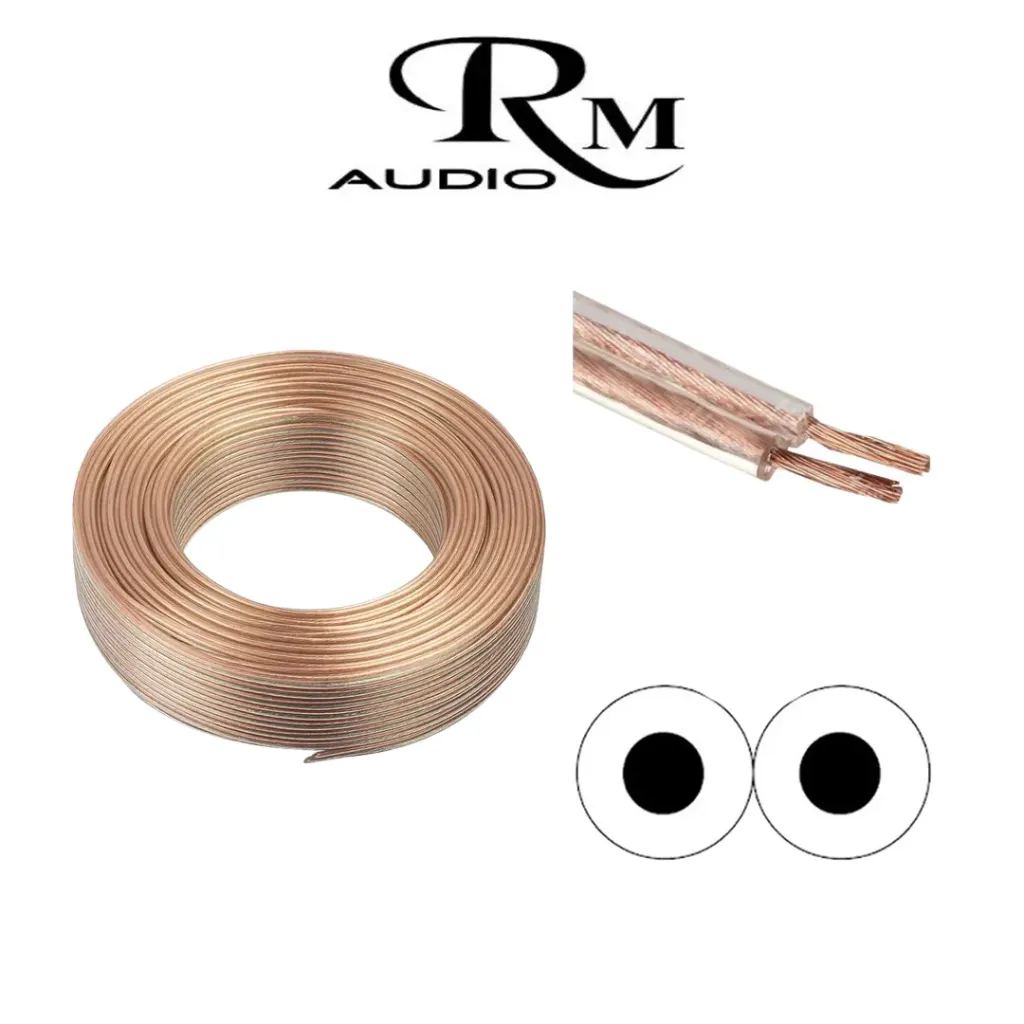 RM AV Dual Transparent 100M Roll Bulk Cable