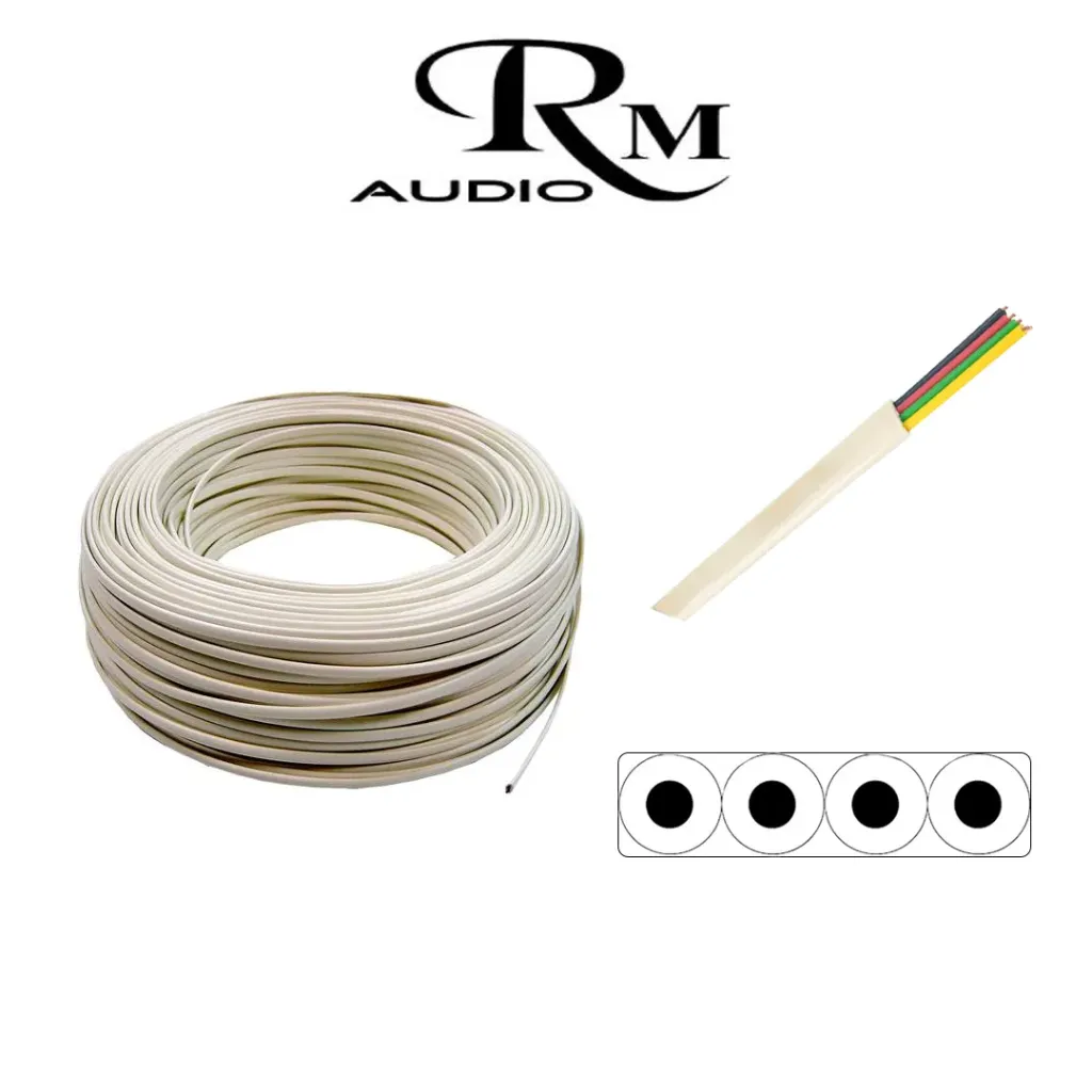 RM 4 Cores Telephone Flat 100M Roll Bulk Cable