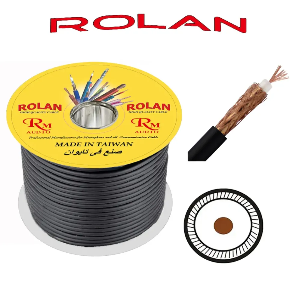 ROLAN RG58 Stranded + Shield 100M Spool Bulk Cable