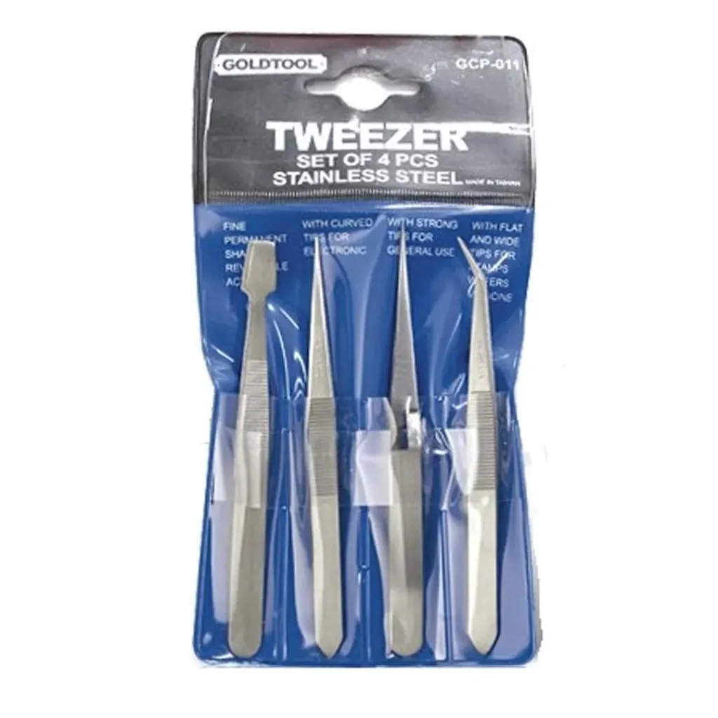Goldtool Tweezers Set 4 Pcs