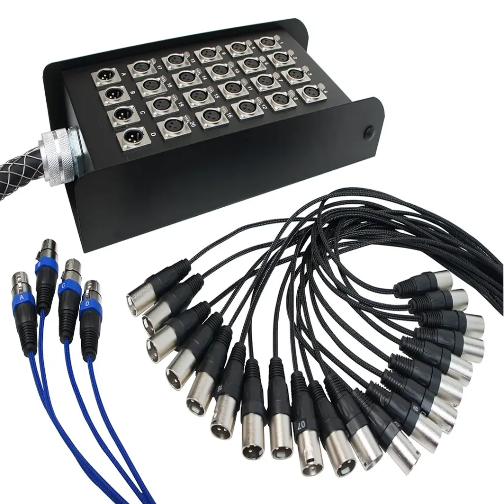 Carol XLR Audio Stage Box 20 In/4 Out 20M